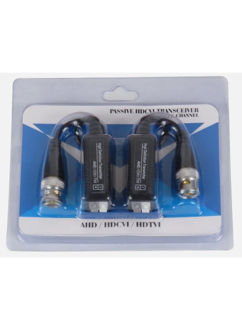 Terabyte 2-Pack 1CH HD Passive Video Balun Analog AHD, HD-CVI, HD-TVI, Push-In Terminal - Image 1